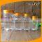 Clear 100ml PET Plastic Medicine Bottle With Golden Screw Lid