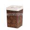 European Style Plastic Trash Can Bucket Square With Lid Trash Bin 13L