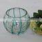 stained two colors glass vases, glass candleholders