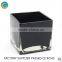 Square black clear glass vases for homedecoration