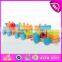 2015 Pull Shape Blocks Train Toy,Educational Pull Cart Wooden Blocks Train,New design wooden blocks small train pull toy W05C020