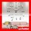 UCHOME Modern Large Wall Clock 3D Mirror Surface Sticker Home Office Decor DIY Wall Roman Number Clock