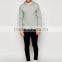 Custom Long Sleeve With Drawstring Hood Grey Men's 87% Cotton 13% Viscose Casual Comfort Fit Breathable Pullover Hoodies