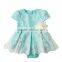 New style baby flower dresses girl baby romper with skirts