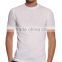 Mens custom lightweight soft cotton plain black or white round neck short sleeves basic T-Shirt