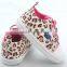 New famous brand first walkers baby shoes newborn leopard print canvas infant shoes