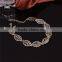 Silver Tone Alloy Anklet Leaf Beaded Charm Foot Chain
