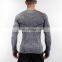 Custom Fitted Casual Gym seamless-longsleeve-grey slim fit t shirt For Men