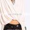 Plunge Neck Short Front Long Back Top Women Sexy Tops
