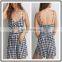 Unique Black&White Short Rompers for Women(Q1706101)
