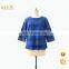 Hot Sale Spring Three Quarter Sleeve Womenn Cotton Embroidered Blouse