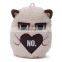 plush animal toy grumpy funny expression cat mini key chain