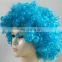 2017 new factory blue and orange clown wig afro wig