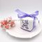 square hollow favor box baby shower paper box candy with ribbon