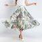 T-SK517 Cheap Wholesale Womens Summer Flare Long Printed Chiffon Skirt