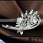 Fashion antique silver crystal wedding women brooch