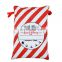 Red stripe Creative Santa Claus Style Drawstring Canvas Santa Sack Christmas Gift Bag