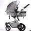Top quality cheap high view travel luxury 3 in 1 baby stroller with carseat