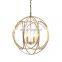 2021 Modern Nordic Golden Pendant Lamp Hanging European Style Candle Chandelier