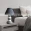 Simple Grey Lamp Shade Table Light Ceramic Stone Design Desk Lamp for Living Room