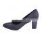 ladies PU court shoes with cone heel