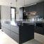 Solid wood kitchen furniture Black matte kitchen cabinets with kitchen island