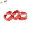 RED 3pcs Audio Air Conditioning Button Cover Decoration Twist Switch Ring Trim For  Jeep Wrangler JK
