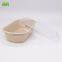 New Hot Disposable Biodegradable  Single compartment salad box Bagasse Food Box Take away Sugarcane container