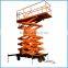 SJY0.3-9 mobile hydraulic four wheels scissor lift tables