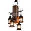 8 Lights Wood Vintage Industrial  E27 Cafe Bar Lamp Fixture Loft Home Ceiling Lighting Chandeliers