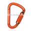 JRSGS 25KN Heavy Duty D Type Customization Color Climbing Gear Custom Fall Protection Camping Metal Snap Hook Locking Aluminum C