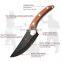 Forged Hammer Pattern Viking Bone Knife Multi-purpose Stainless Steel Fish Kiliing  Butcher Knife