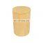 Hotting Natural Wooden Custom Logo Round Spices Storage Container Spice Jar Organic Bamboo Salt Box With Magnet Swivel Lid