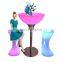 olive garden furniture /LED Light Up Color Changing Wireless Bar Cocktail High Table For Wedding Events