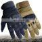 Winter Black Green Hard Knuckle Hiking Protective Shock Resistant Full Finger Tactical Gloves