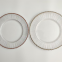 Factory Direct Supply 13 inches Clear Wedding Charger Plates With Rose Gold Silver Rimmed