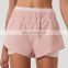 Custom Logo Two-in-one Casual Yoga Shorts Zipper Side Pocket Gym Fitness Sports Short Pants Outdoor Exercise Wear Hot Shorts