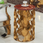Gold Stainless Steel Party Decoration Top Round Marble Top Side Table