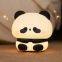 Lámpara de noche de silicona para el dormitorio de ni?os, lámpara de mesilla de noche con carga USB, lámpara de panda con sensor táctil y control por toque, regalo para bebés y ni?os