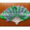Good quality Ostrich 11 colors elegant large feather folding hand fan for wedding Party supplies