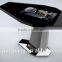 Yunzhang fashion modern glass stainless steel bar table