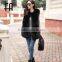 wholesale genuine black saga fox fur gilet