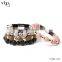 ADJUSTABLE ROPE LEATHER BRACELET MACRAME MICRO PAVE BEADS JEWELRY MULTI DESIGN WITH CHINA KNOT 10MM 8MM 6MM BEADS