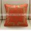 Orange jute square Cushion Covers/ linen cushion covers