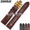 18|19|20|21|22mm high quality genuine alligator leather Watch strap with stainless steel buckle Wholesale 3PCS
