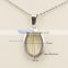 Top quality steel photo frame locket pendant oval photo frame pendant for women