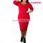 Wholesale Red Fat Size Women Fancy Party Dress For Lady