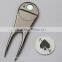 G03 metal zinc alloy golf divot tools custom ball markers in silver color