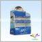 OEM Supermarket Sock 3 Tiers Flooring Cardboard Display Stand