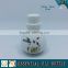 Round opal white glass essential oil bottle with screw cap